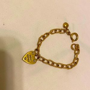 Juicy couture girls chain link charm bracelet